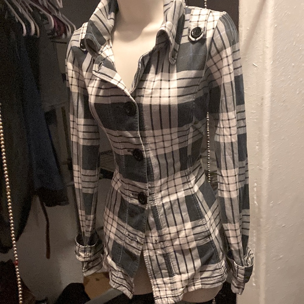 Blue Plaid Large Self Esteem jacket